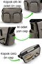 4017 Light Gray 14-Inch Laptop Canvas Messenger School Bag Unisex with Lock Multi-Pocket Shoulder Strap - 5