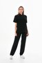 Women's Lycra Black False Sleeve Zipper Detail Surgical Suit Scrubs Uniform Surgical Gown - 4