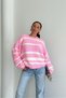 Oversize Crew Neck Textured Knit Sweater Aw25Kz0018 - 6