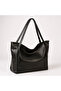 Women's Black Soft Faux Leather Handbag and Shoulder Bag