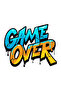Game over Colorful Sticker Car, Motorcycle, Helmet, Laptop, Glass Sticker 13X10 cm