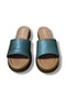 Women's Genuine Leather Single Strap High Sole Slippers - 4