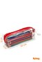 Red Zippered Quality Pvc Transparent Pen Holder Makeup Bag Pencil Case - 7