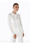 Extrafine Merino Wool Blend Knit Shirt Ecru - 3