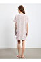 Alita City with a Difference, Lcw Dream Pink Combed Cotton Patterned Short Sleeve Women's Nightgown - 5