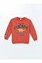 Lcw Kids Orange Crew Neck Printed Thick Boys' Sweatshirt - 3