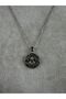 Eye Figured Steel Necklace Silver - 2