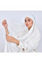 طرحة شيفون بربطة اغلاق - اوف وايت - 2