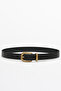 Norton Genuine Leather Men's Belt with Antique Gold Buckle - 2
