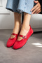 Milan Red Suede Band Detail Babette Shoes