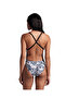 Women's arena earth swimsuit xcross back black white multi - 5