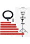HQ-18N 18 inch 45cm LED Ring Vlogging Photography Video Lights Kits with Remote Control & Phone Clam - 3