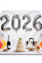 New Year's Balloon 100 cm Silver Silver Large Size Foil Number Balloon Set New Year Decorative Ornaments - 2