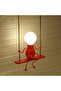 E27 LED Personality Creative Retro Wrought Iron Villain Wall Lamp without Bulb (Red) - 4