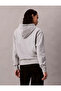 Women's Regular Fit Ck Logo Embroidered Hooded Long Sleeve Grey Sweatshirt Lv047C224G-P79 - 3
