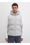 Hooded Grey Puffer Vest Regular Fit / Regular Cut - 7