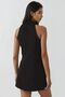 Drape Detailed Mini Dress with Degaje Collar - 4