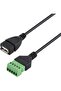 USB Female Plug to 5 Pin Pluggable Terminals Solder-free USB Connector Solderless Connection Adapter - 4