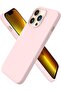 iPhone 13 Pro Case, 6.1 inch Slim Liquid Silicone, 3-Layer Full Coverage, Chalk Pink