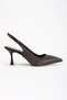 Siera Black Stone Evening Shoes - 5