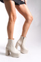 Women's High Heel Shoes 00122010 Beige - 3