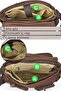 4017 Brown 14-Inch Laptop Cotton Gabardine Messenger School Bag Unisex with Lock Multi-Pocket Shoulder Strap - 3