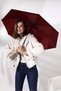 Automatic Function On/Off Fiber Wire Coated Zigzag Pattern Burgundy Umbrella - 2