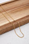 Steel Rectangular Twist Men's Necklace 1mm Knitted Tarnish-Free Chain - 2