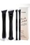 4-Piece Double-Ended Makeup Brush Set – Foundation, Contour, Blush & Eyeshadow Brushes –