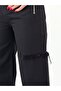 Women's Black Baggy Jeans High Waist Denim Pants Denim Fabric with Laser on the Sides - 2