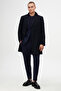 Slim Fit Lacivert Palto - 4