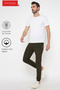 Joggers in Dark Green - Cotton - 2