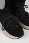 (Solon) Women's Genuine Leather Fur Lined Lace-Up Black Boots - 4