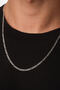Steel Figaro Chain Men's Necklace 3mm Non-Tarnish