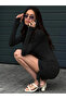 Women's Long Sleeve Stylish Drawstring Detailed Slim Mini Dress - 5