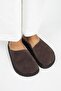 Ateshi Women's Leather Genuine Leather Flat Clog Brown Slipper - 3