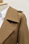 Lined Belted Trench Coat Brown - 4
