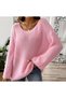 Boat Neck Seasonal Casual Knitwear Women's Sweater - 3