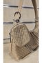 Dsn Imported Knitted Women's Shoulder Bag with Chain Strap Detail - 4