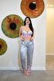 Women's 2-Piece Stripe Patterned Satin Women's Pajama Set - 2