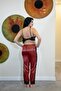 Women's 2-Piece Stripe Patterned Satin Women's Pajama Set - 3
