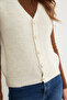 Bearded Buttoned V-Neck Oversize Vest - 4