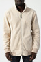 Men's Stand Collar Zippered Double Pocket Sweatshirt Beige - 25K 6083 - 5