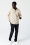 Men's Stand Collar Zippered Double Pocket Sweatshirt Beige - 25K 6083 - 2