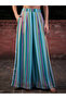 Aqua Blue Floral Wrap Anarkali Kurta with Stripes Palazzo Set - 7