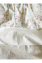 Girls White Cotton Floral Peter Pan Dress - 7