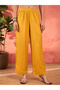 Mustard Rayon Embroidered Kurta with Pencil Pants and Dupatta Set - 5