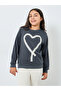 Teen Heart Lace Sweatshirt and Flared Legging Set - 3
