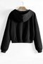 Ghassy Co. Women's Cotton Cropped Kangaroo Pocket Autumn and Spring Hooded Crop Sweatshirt - 2