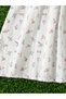 Girls White Floral Smocked Dress - 7